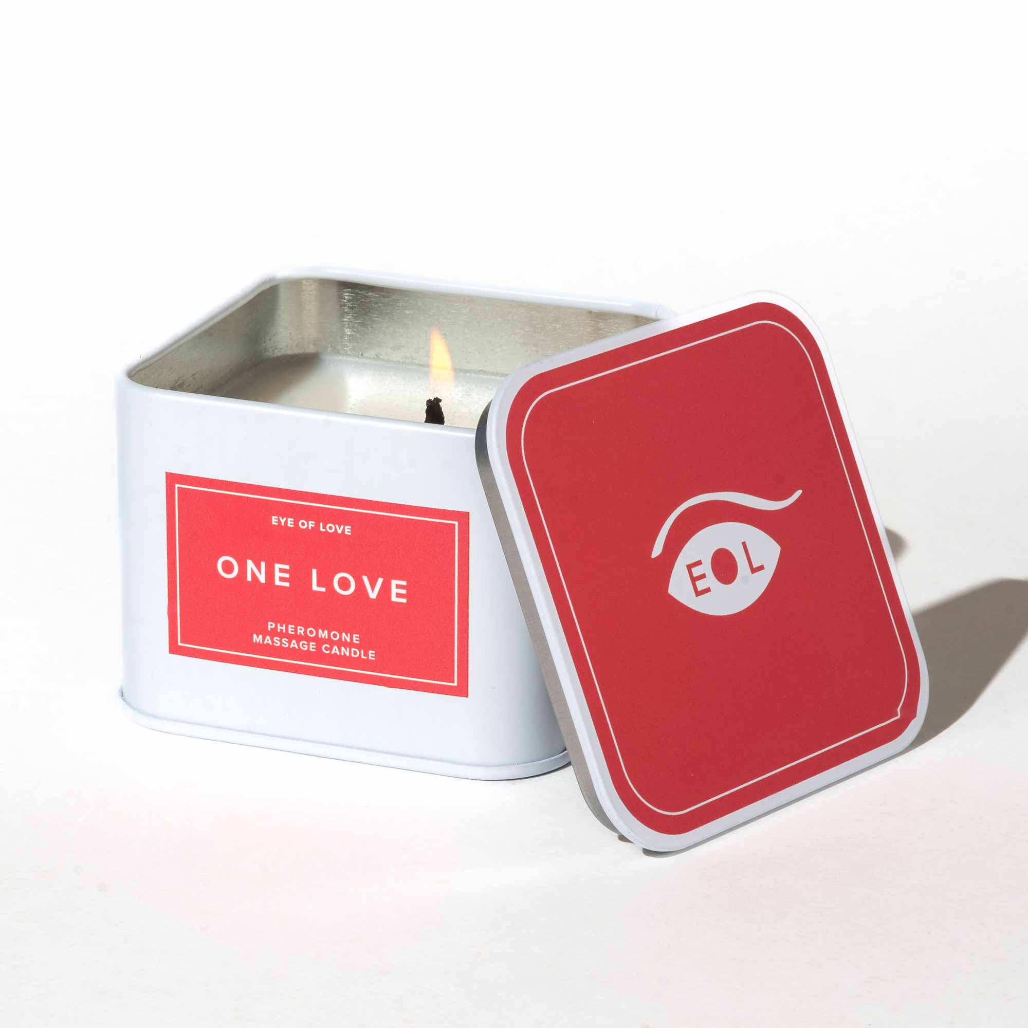 One Love Massage Candle + Free Pheromone Parfum Sample