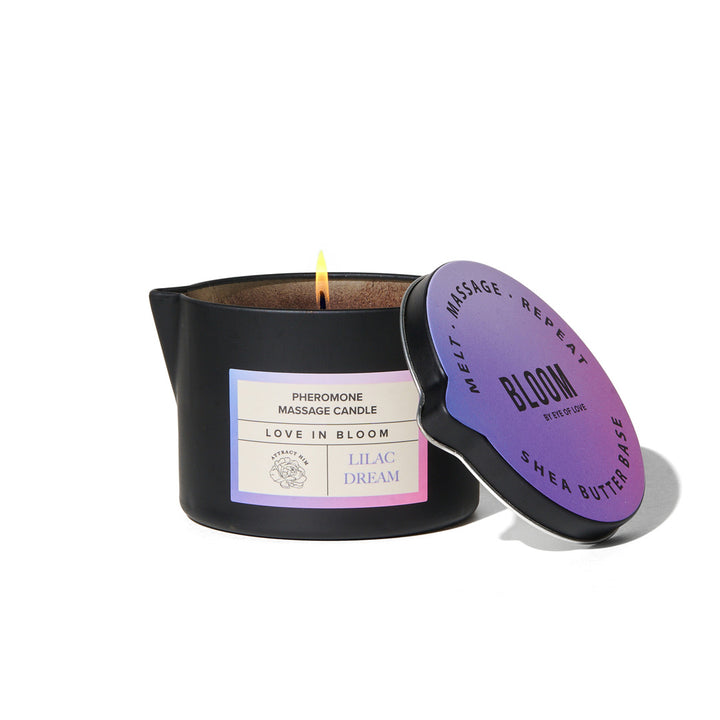 Bloom Lilac Dream Pheromone Massage Candle