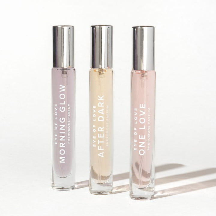 Eye of Love After Dark, One Love and Morning Glow pheromone perfume scents