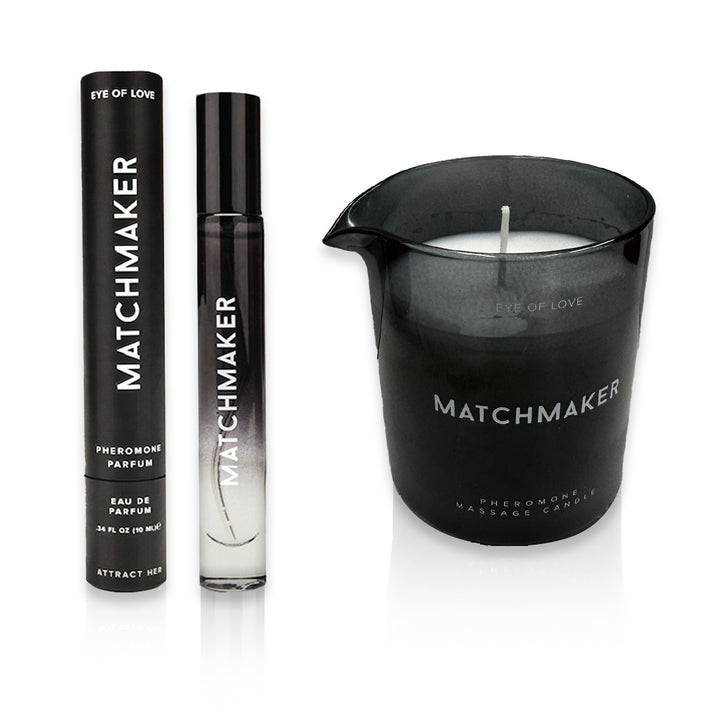 Matchmaker Black Diamond Massage Candle & Pheromone Cologne Bundle
