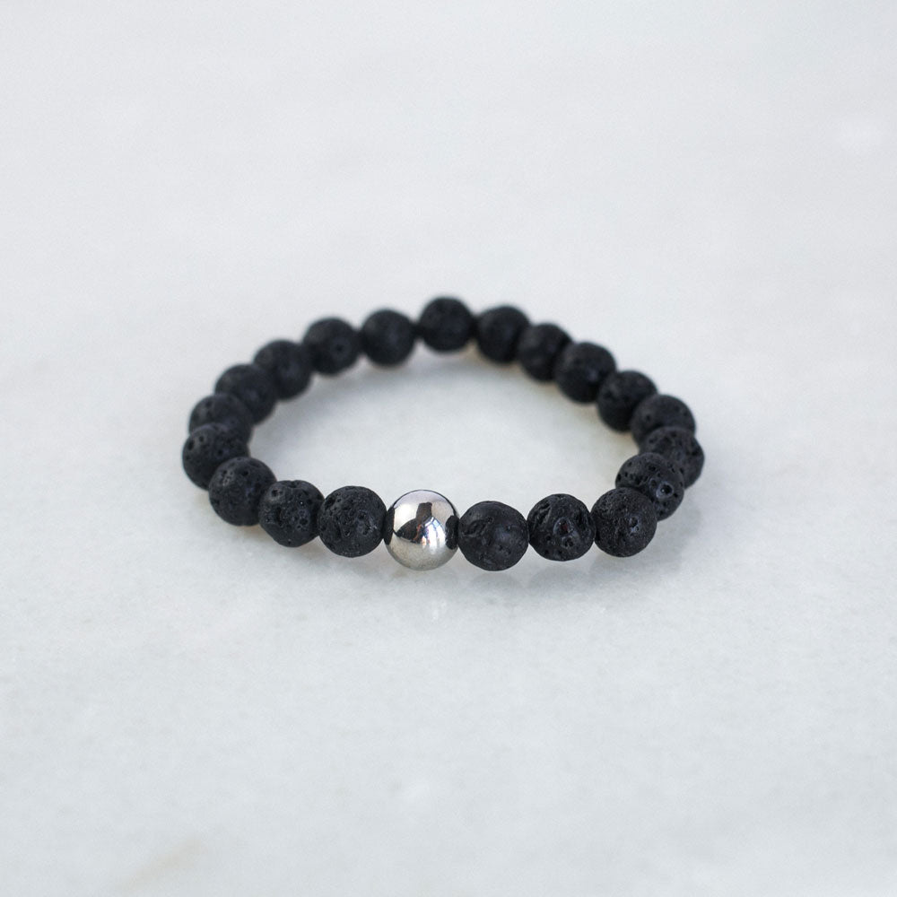 Pheromone Bead Bracelet Lava Rock - Large