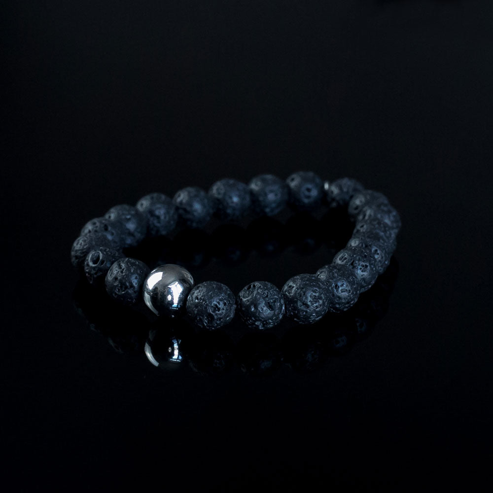 Pheromone Bead Bracelet Lava Rock - Large