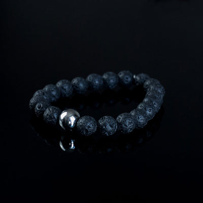 Pheromone Bead Bracelet Lava Rock - Large